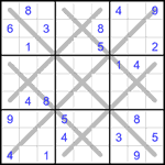 Судоку-снежинка 9х9 #21 очень трудный