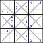 Судоку-снежинка 9х9 #22 очень трудный