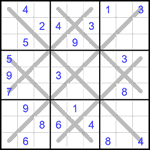 Судоку-снежинка 9х9 #24 очень трудный