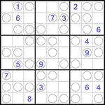 Судоку “Чет-нечет” 9х9 #256 трудный