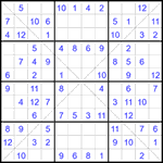 Судоку Х 12х12 #56 легкий