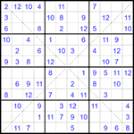 Судоку Х 12х12 #58 легкий