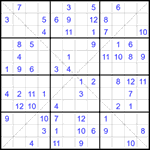 Судоку Х 12х12 #51 средний