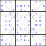 Судоку Х 12х12 #52 средний