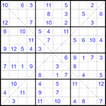 Судоку Х 12х12 #53 средний