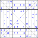 Судоку Х 12х12 #54 средний