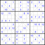 Судоку Х 12х12 #55 средний