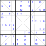 Судоку Х 12х12 #54 трудный