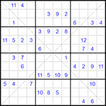 Судоку Х 12х12 #51 очень трудный