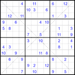 Судоку Х 12х12 #52 очень трудный