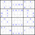 Судоку Х 12х12 #53 очень трудный