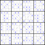 Судоку Х 16х16 #51 средний