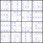 Судоку Х 16х16 #52 средний