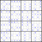 Судоку Х 16х16 #53 средний