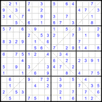 Судоку Х 16х16 #54 средний