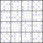 Судоку Х 16х16 #55 средний