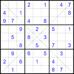 Судоку Х 9х9 352 легкий