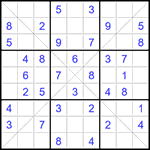 Судоку Х 9х9 353 легкий