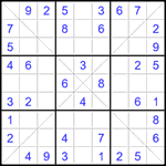 Судоку Х 9х9 354 легкий