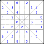 Судоку Х 9х9 355 легкий