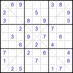 Судоку Х 9х9 #326 средний