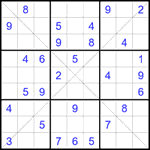 Судоку Х 9х9 #328 средний