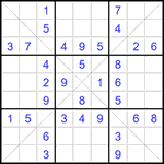 Судоку Х 9х9 #330 средний