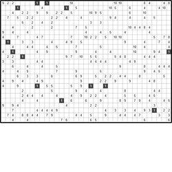 Филиппинский кроссворд #1021 “Золотая рыбка”