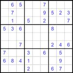 Судоку 9х9 #1505 легкий