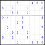 Судоку 9х9 #1507 легкий
