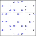 Судоку 9х9 #1509 легкий