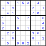 Судоку 9х9 #1514 легкий