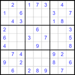 Судоку 9х9 #1524 легкий