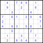 Судоку 9х9 #1525 легкий