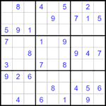 Судоку 9х9 #1532 легкий
