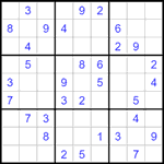 Судоку 9х9 #1533 легкий