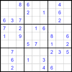 Судоку 9х9 #1539 легкий