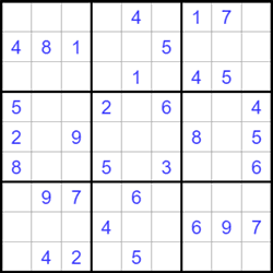 Судоку 9х9 #1540 легкий