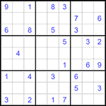 Судоку 9х9 #1473 средний