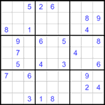 Судоку 9х9 #1481 средний