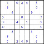 Судоку 9х9 #1482 средний