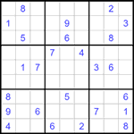 Судоку 9х9 #1487 средний