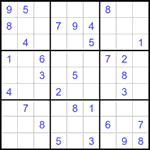 Судоку 9х9 #1490 средний