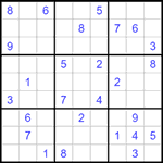 Судоку 9х9 #1496 средний