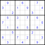 Судоку 9х9 #1499 средний