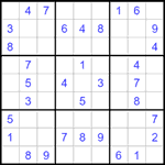Судоку 9х9 #1502 средний