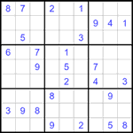 Судоку 9х9 #1505 средний