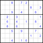 Судоку 9х9 #1514 средний