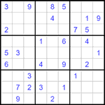 Судоку 9х9 #1518 средний