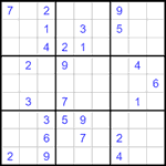 Судоку 9х9 #1471 трудный